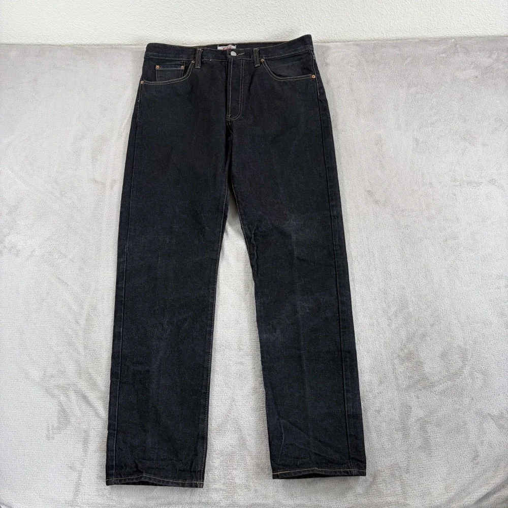Vintage Levi 501‎ Button Fly Jeans Men Fits 36x34 (Tag 36x32) Black Denim USA